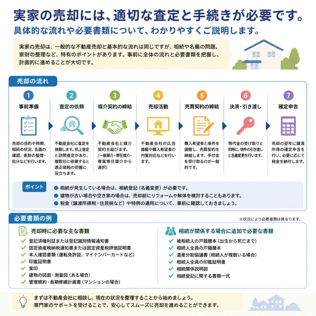 実家売却の流れとは？