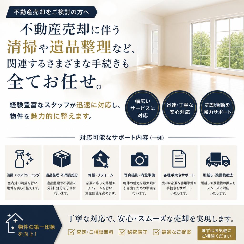 トータルサポートでスムーズな取引
