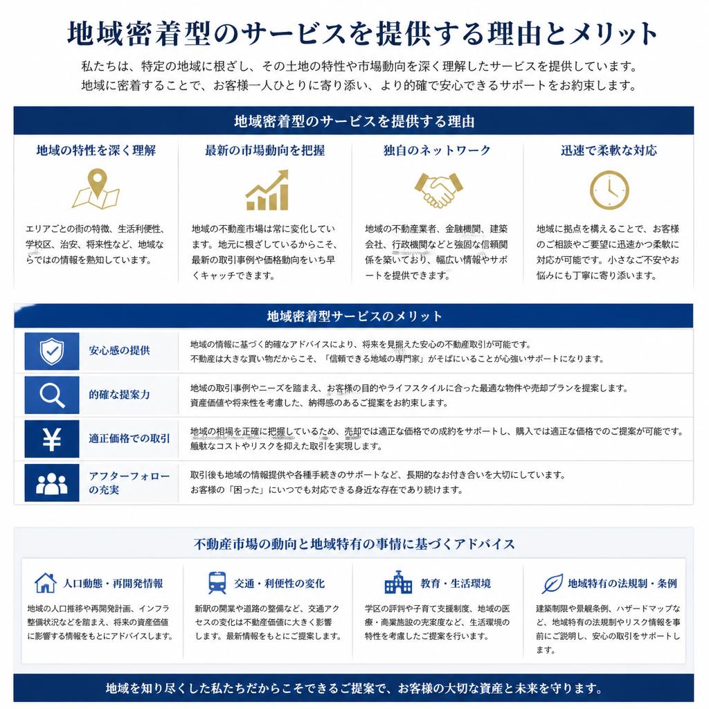 地域密着型のサポート体制
