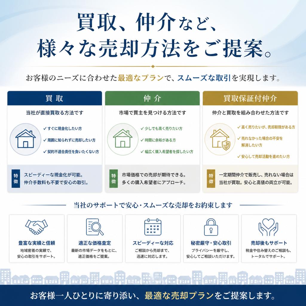 売却方法も多彩！あなたに合ったスタイルで