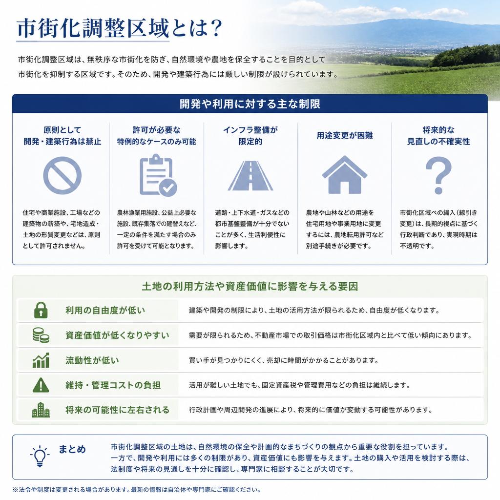 市街化調整区域の制限とは？